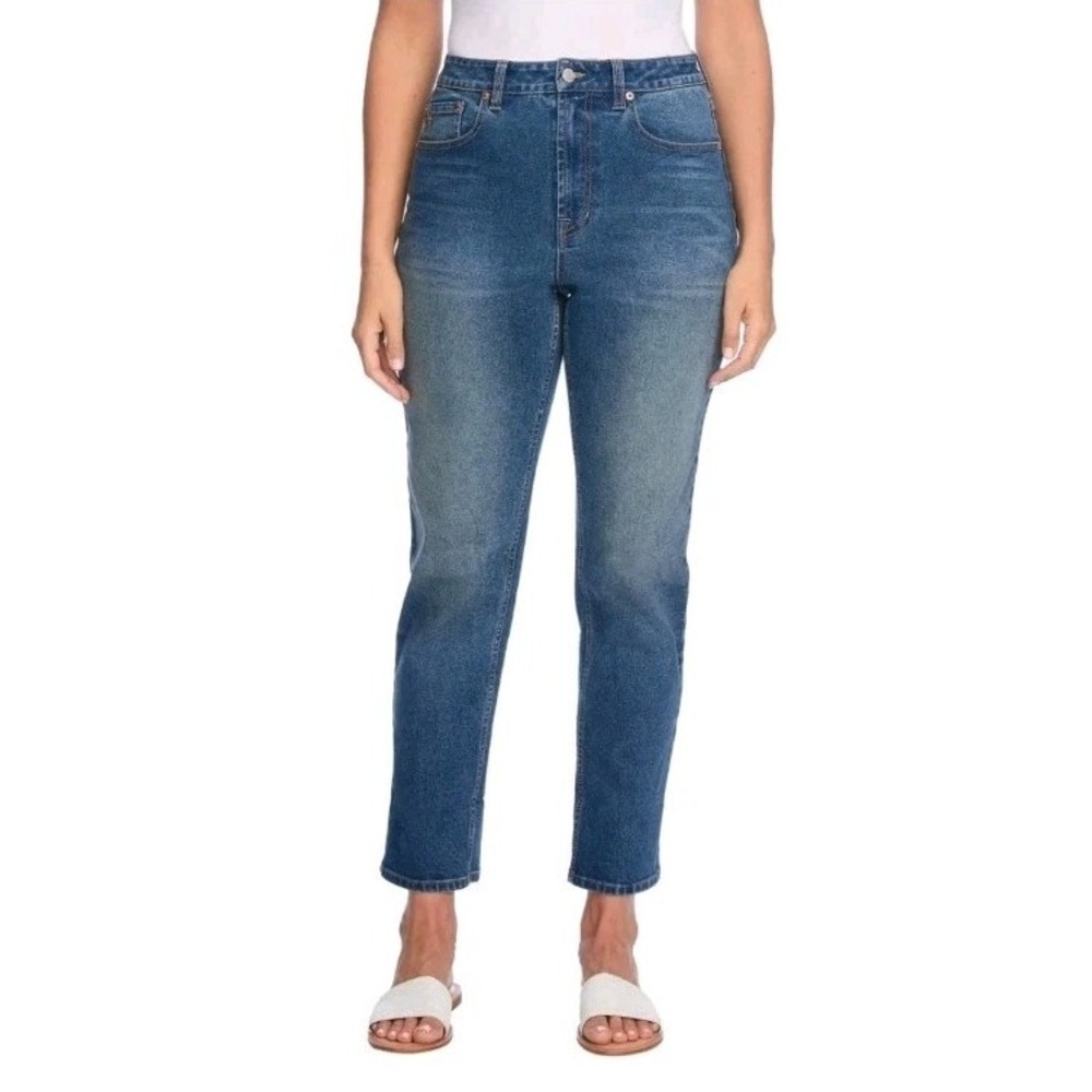 FRYE Denim High Rise Straight Crop Stretch Classic Everyday Versatile Jeans Sz 8